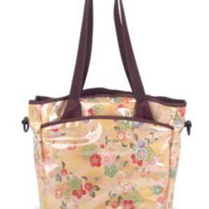 Fleurville Sling Tote Diaper /Baby Bag Gold Flower